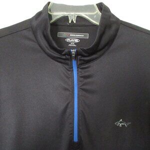 Greg Norman Play Dry Mens L/S Black Golf 1/4 Zip Wind Shirt - Size XL